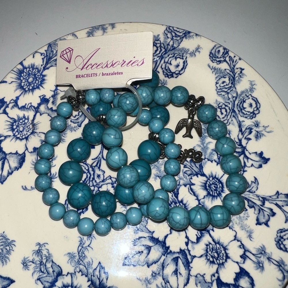 Turquoise Beaded Bracelet Set